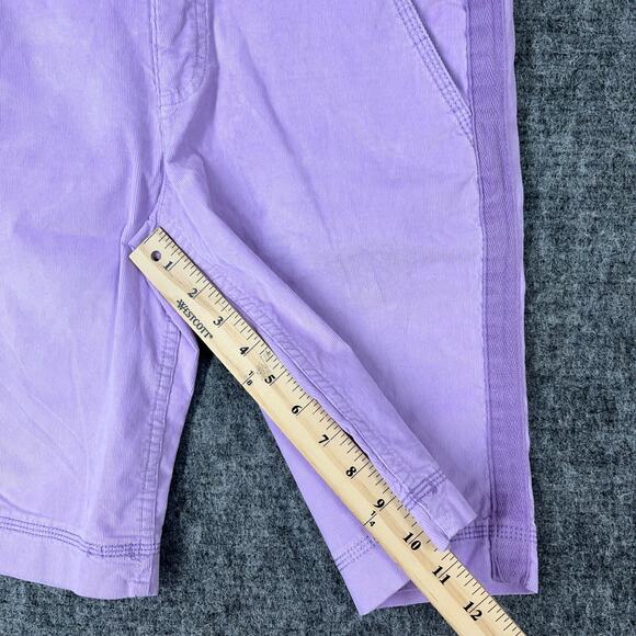 Athleta Women Corduroy Bermuda Shorts 4 Purple Adjustable Waist Stretch Mid-rise - Picture 8 of 10